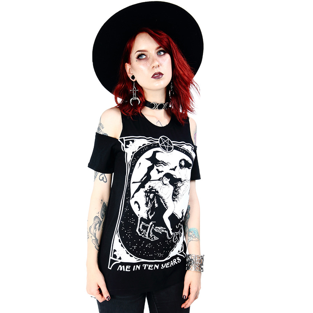 Restyle - Me in Ten Years Ladies Tshirt - Oversized - Black